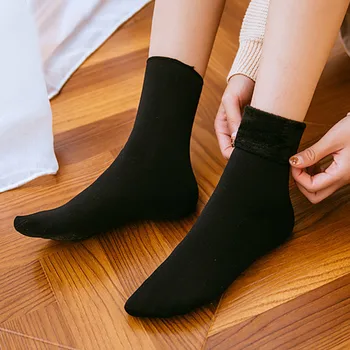 

Thermal Fleece Socks Winter Fleece Lined Warm Socks Fuzzy Soft Women Thick Sock A66