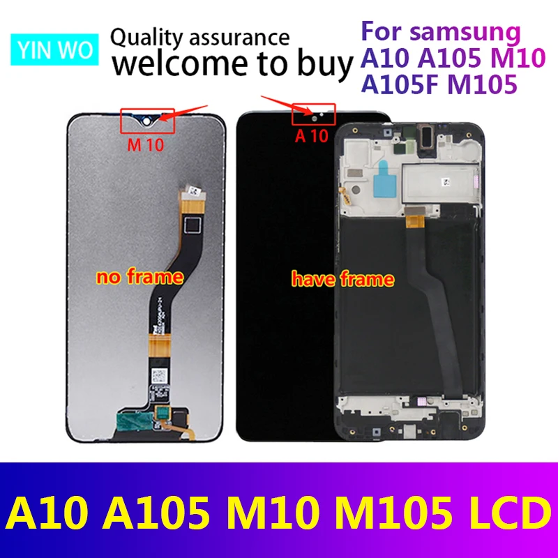 ЖК-дисплей с дигитайзером для Samsung galaxy A10 сенсорный экран рамкой и A105/DS A105F A105FD A105M |