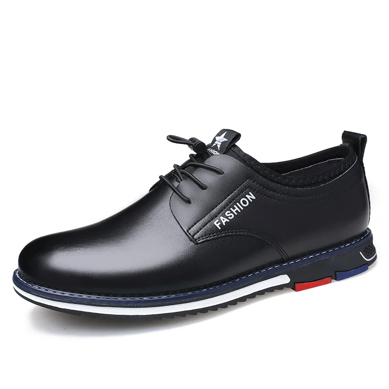 

Men's PU Leather Business Casual Shoes for Man Outdoor Breathable Sneakers Male Fashion Loafers Walking Footwear Tenis Feminino