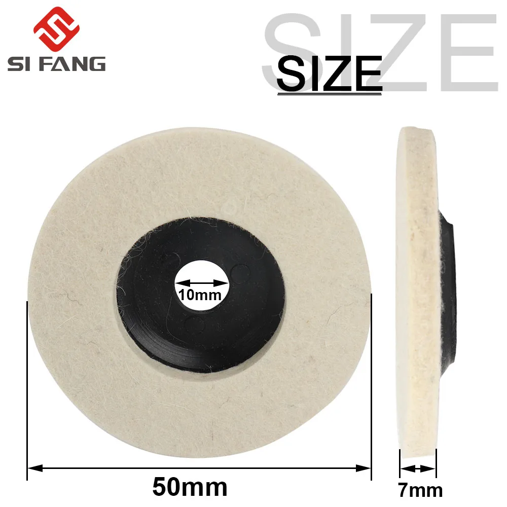 Ha80d6d6d89214ef6bed13ea68e1e7c2cp 50mm/75mm Wool Polishing Wheel Polishing Pads Angle Grinder Wheel Felt Polishing Disc for Metal Marble Glass Ceramic 1PC