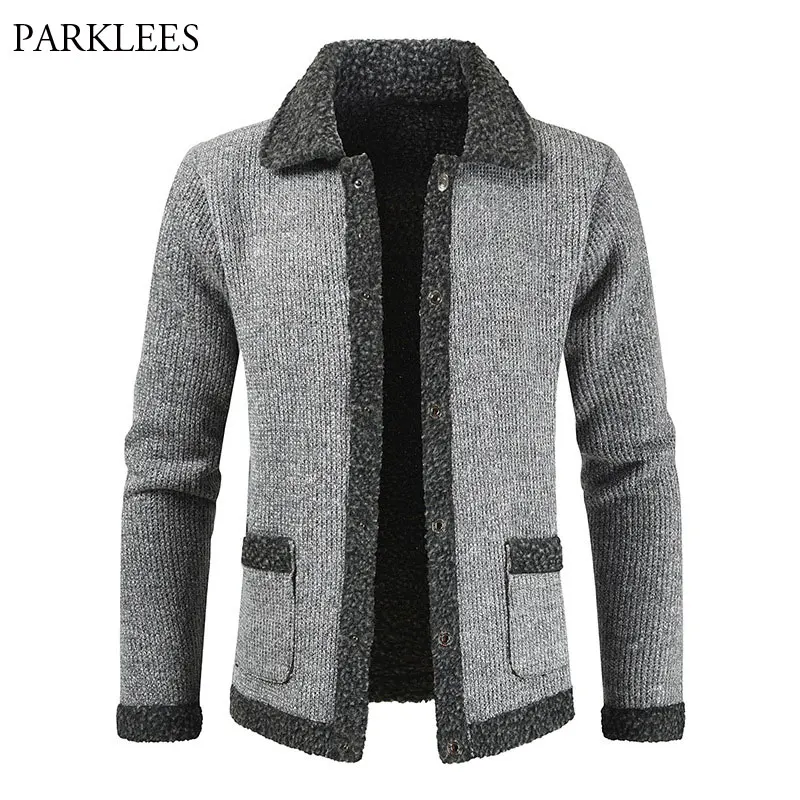 Plus Velvet Cardigan Sweaters Men 2020Winter Thicken Warm Mens Sweater Jacket Coats Casual Slim Fit Knitted Patchwork Cardigans Plus Velvet Cardigan Sweaters Men 2020Winter Thicken Warm Mens Sweater Jacket Coats Casual Slim Fit Knitted Patchwork Cardigans