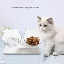

Non-slip pet bowl with bracket double bowl oblique mouth cat and dog bowl pet tableware