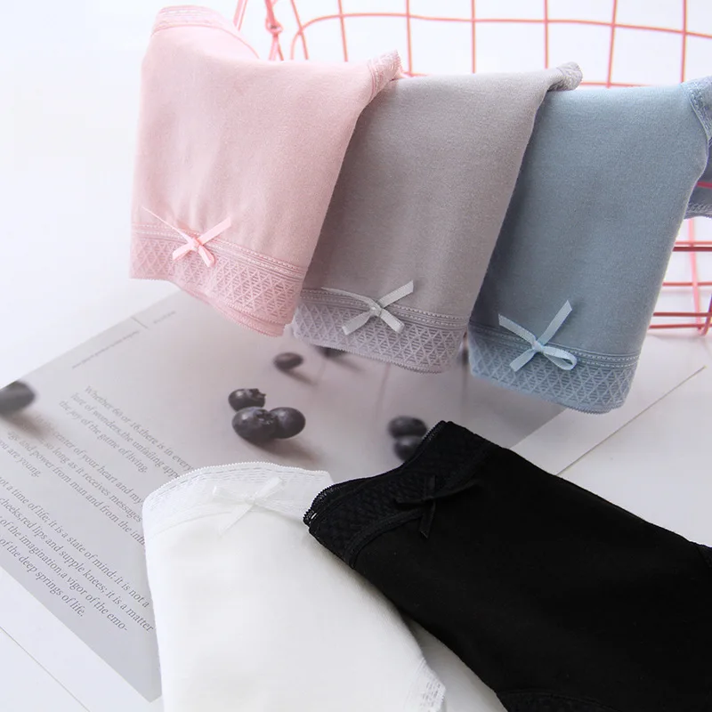 Женские трусики из хлопка с кружевами 2019 Лето Новое сексуальное нижнее белье kawaii