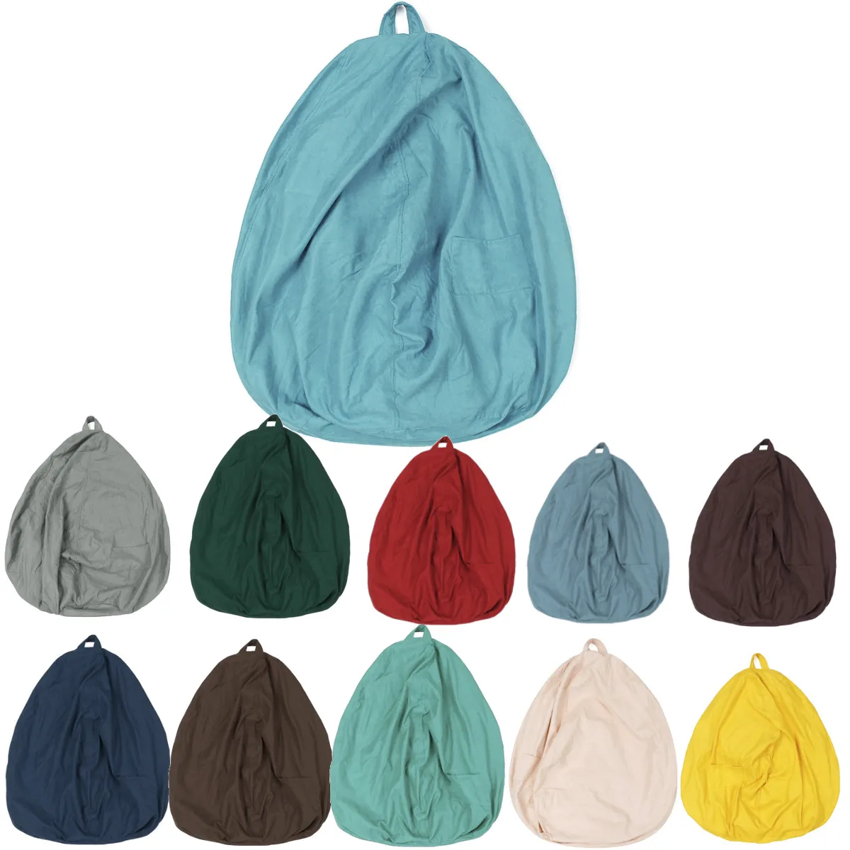 Online 11 farben 2 Größen Faul Sofas Abdeckung Stühle ohne Füllstoff Leinen Tuch Liege Sitz Sitzsack Hocker Puff Couch Tatami wohnzimmer