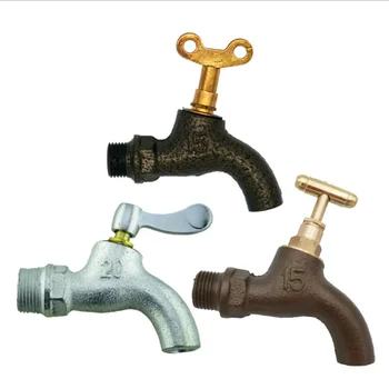 

4', 6' Quick Open / Slow Open Thick Cast Iron Explosion-proof Brass Core Faucet Old-fashioned Outdoor Anti-freeze Tap With Key