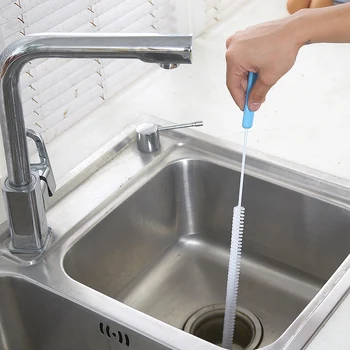 

New Drain Cleaners Sticks Toilet Kitchen Drain Cleaner Tool Sink Drain Cleaning Brush Anti-blocking Household Sewer Hair Catcher