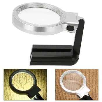 

Handheld Portable 10 LED Lamp Light Magnifier 3x LED High-brightness Magnifying Glass Table Desk-type Loupe Jewelry Making Tool