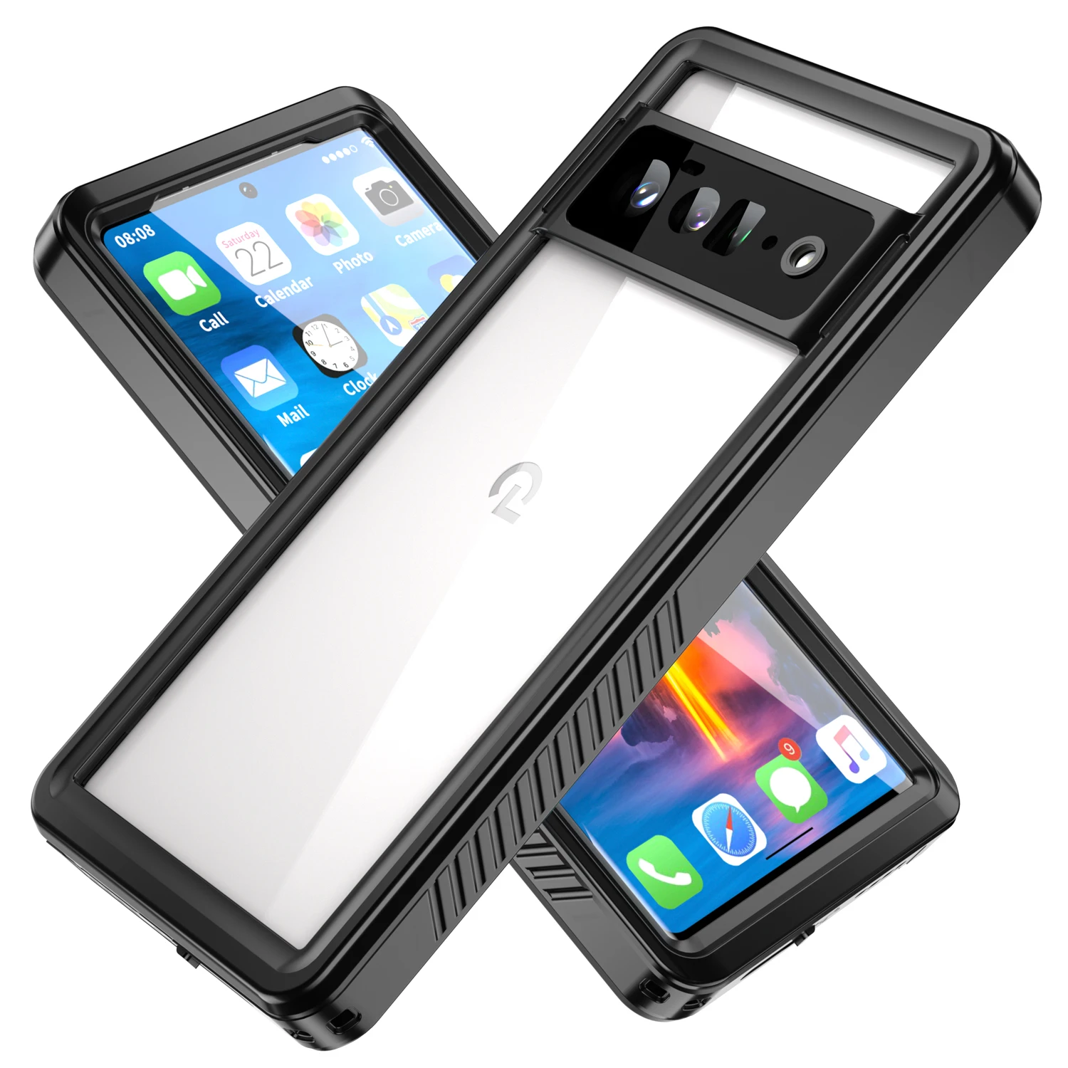 Estojo Impermeável para Google Pixel Pro 360 Capas de Proteção Completas Tampa Traseira em Pet Transparente Ultrafina 7a e 6a Nível Ip68