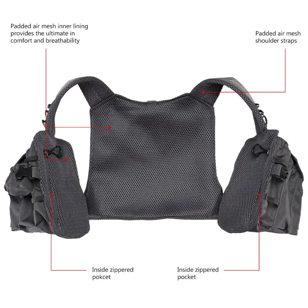 Bassdash D96 Fly Fishing Vest тактическая нагрудная упаковка для мужчин и женщин регулируемые