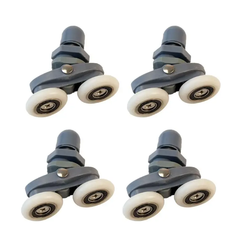 

4Pcs/Set Adjusting Double Swinging Pulley Wheel Shower Cabin Sliding Door Roller