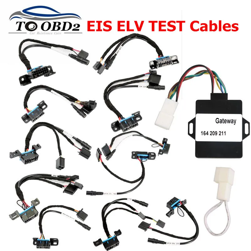 

12 Cables EIS ELV Test Cables for Mercedes for Benz Works with VVDI MB BGA Tool Supported to CAN Read/Write EIS/ELV Test Line