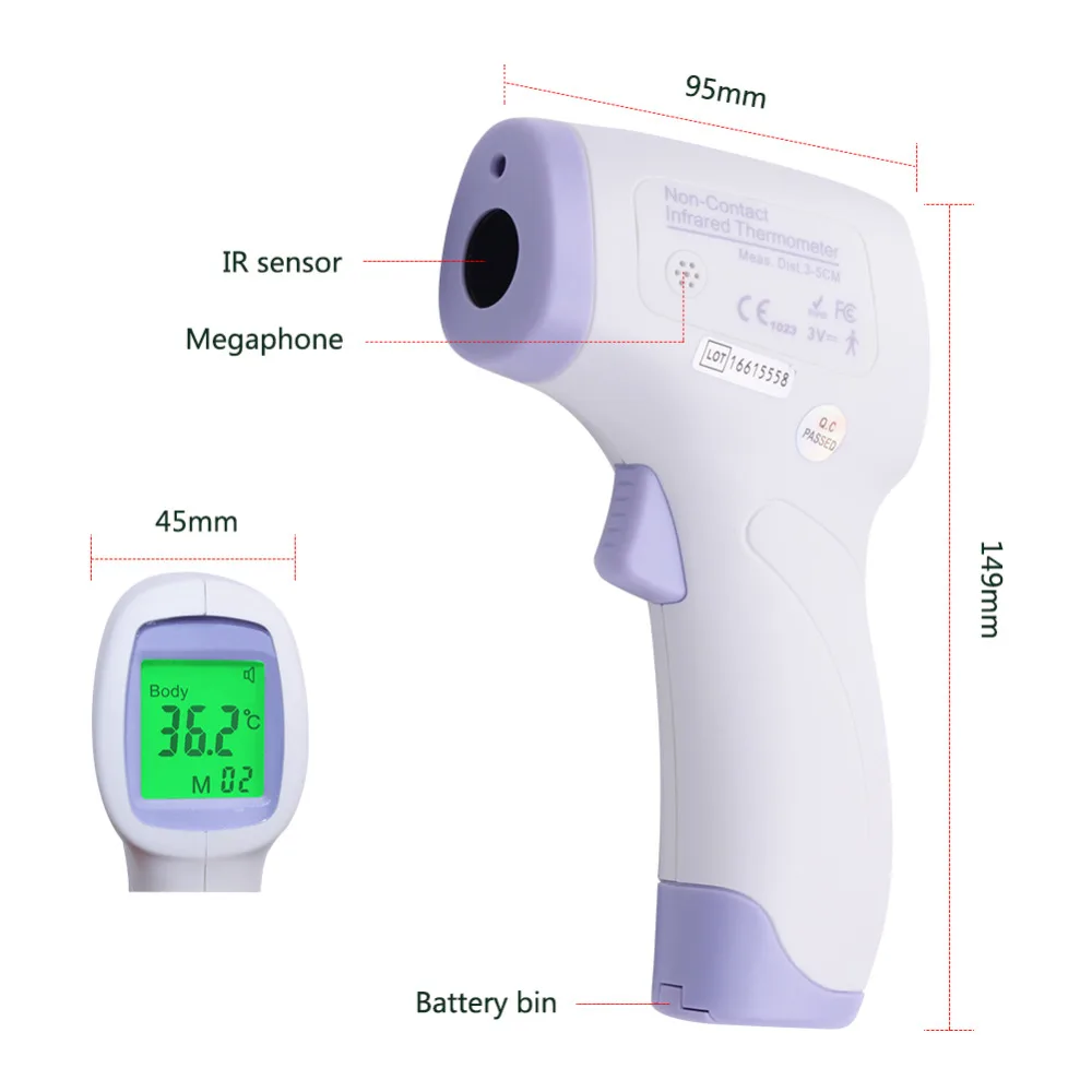 Цифровой дисплей высокая точность ПЭТ электронный термометр с изображением животных инфракрасный термометр