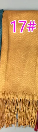 Shimmer женский шарф изысканный люрекс блеск мусульманский хиджаб кисточкой хлопок обычная шаль исламский металлический головной платок 170x65 см - Цвет: 17