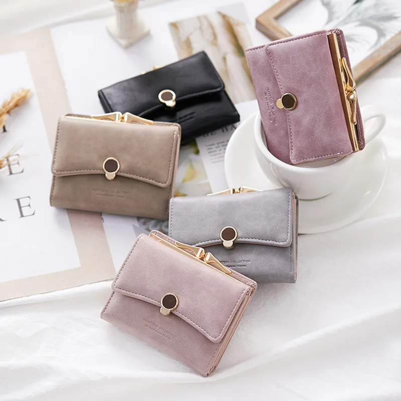 

Litthing Fashion Women Wallet Small Three Fold PU Leather Coin Wallet Fresh Multi-function Women Purse Female Coin Purse Wallet