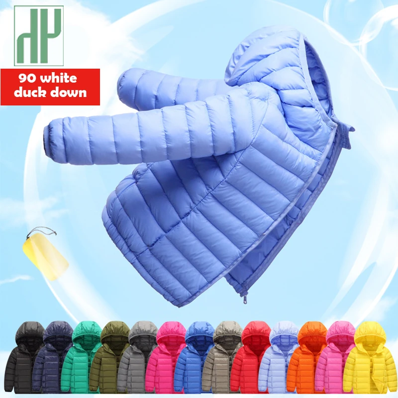 

1 4 7 12 14 Year Winter jacket boys coat 90% duck down feather light children's Autumn Baby girls Jackets kids parka outerwear