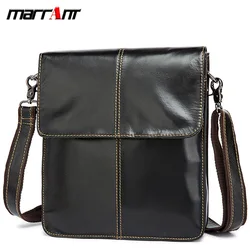Men's Real-Leather Bag Trendy Retro Men's Messenger Bag First Layer Cowhide Flip Shoulder Messenger Bag 8821