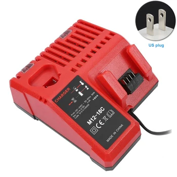 

Circuit Protection Rapid Li-ion Battery Charger Replace Smart Durable Power Tool Dual Port Anti Overheat Cordless For Milwaukee