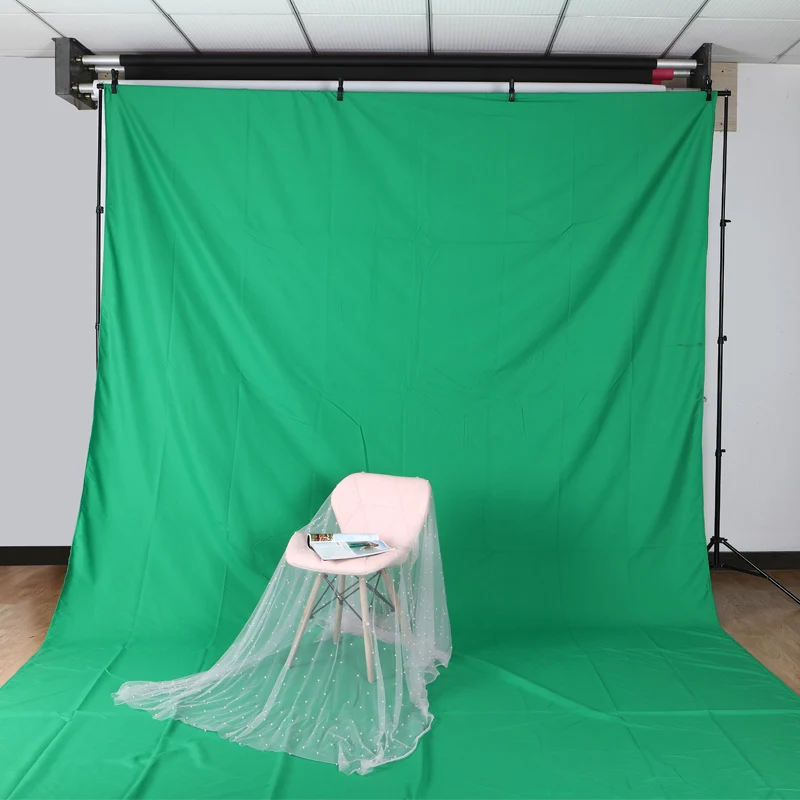 

Fashion green colored cotton pollution-free textile soft cloth photo background studio photography background cloth EN