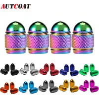 AUTCOAT Universal Car Wheel Tire Valve Stem Caps Aluminum for Bike Car Trucks Motorbike Bicycle Tyre Valve Dust Covers 1