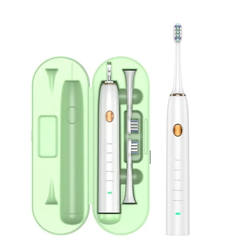

Electric Toothbrush USB Inductive Charging Toothbrush Adults Electric Toothbrush 2 Brush Heads & Travel Case