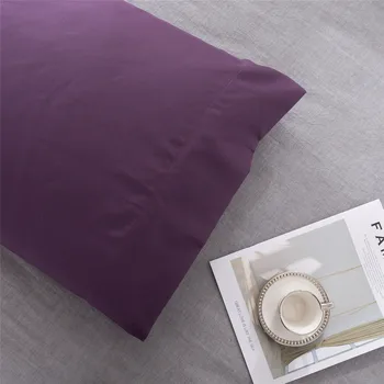 

2pcs/set pillowcase pure color pillowcase 100% Polyester pillow cover solid brief sleep pilow case for home hotel bedding