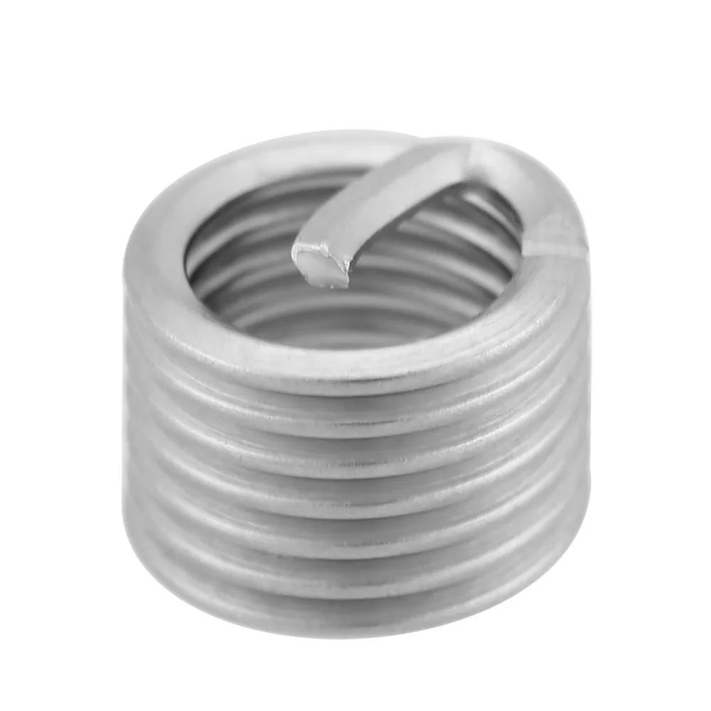 100Pcs M6x1.0x1.5D Stainless Steel Thread Inserts Helical Screw Bushing Wire Sleeve Thread Repair Insert Assortment Kit thread repair tool thread repair kit wire thread insert repair kit