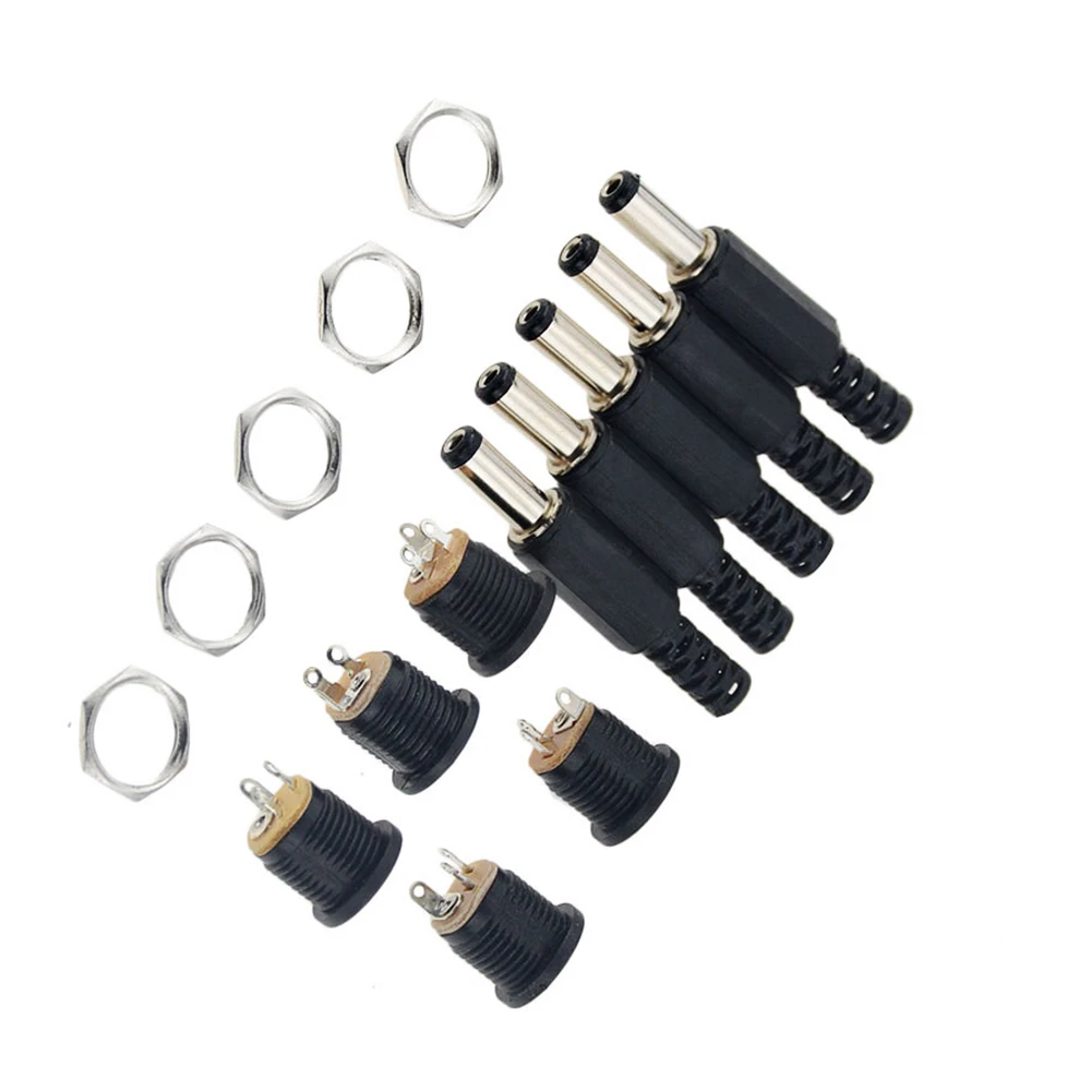 Female Socket Panel Mount Jack DC Connector _AA 1 Set 10 Pair 12V 3A