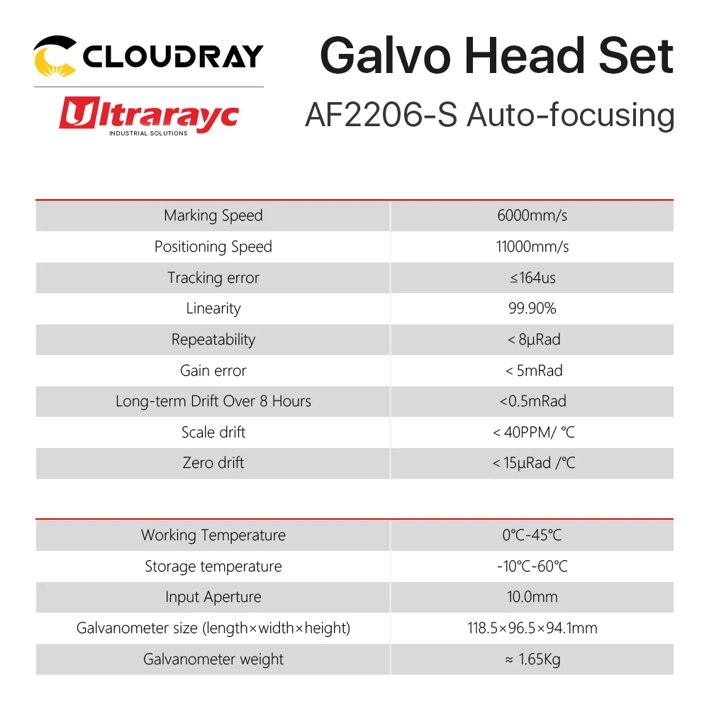 자동 초점 조절 섬유 갈보 스캐너 헤드 AF2206-S 1064nm 입력 구경 10mm 섬유 갈보 스캔 헤드 레이저 마킹 기계용