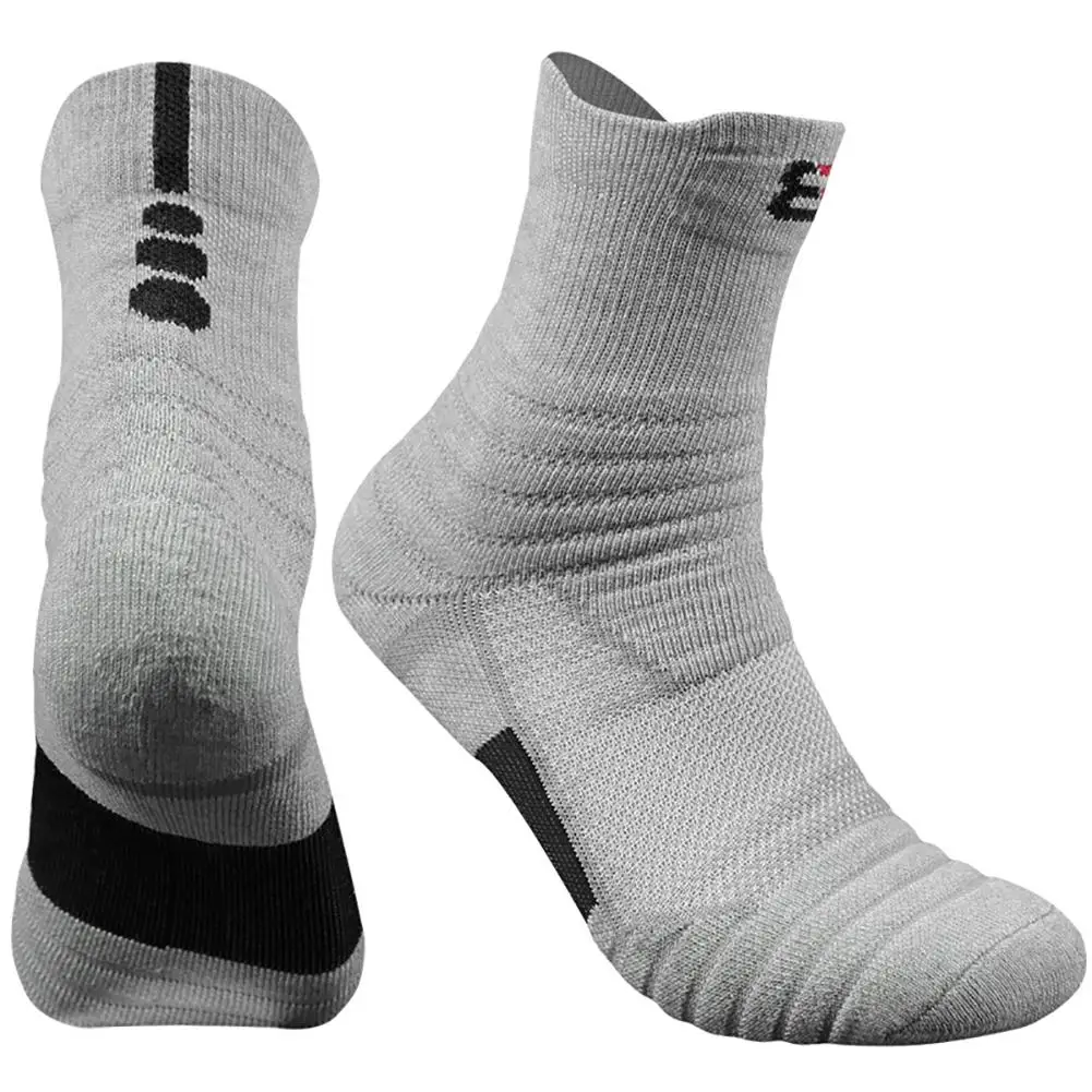 A Pair Of Basketball Socks Man Long Thickening Towel Bottom Cotton Socks Outdoors Run Badminton Tennis Sport #