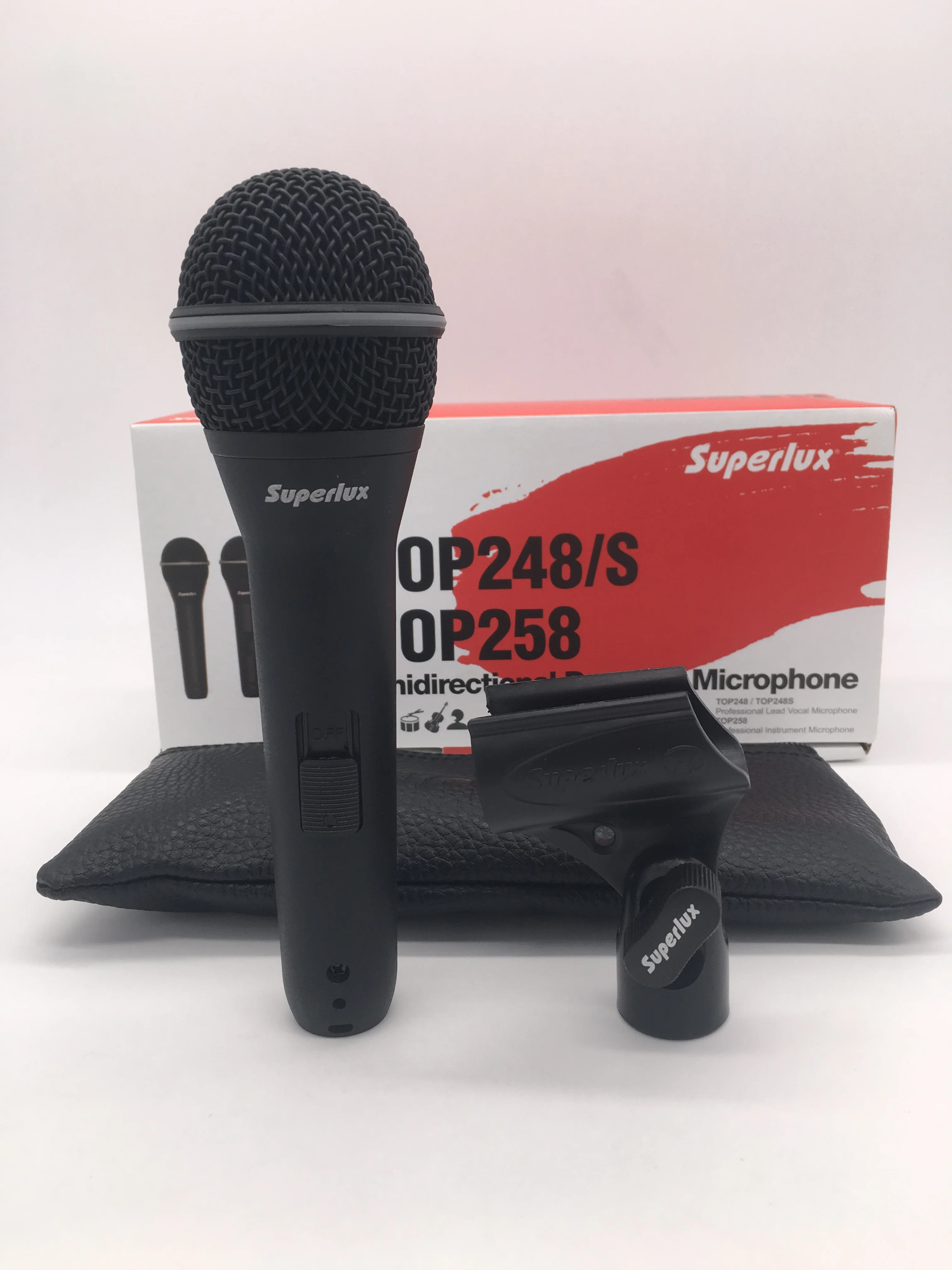 

Top Quality Superlux TOP248S handheld dynamic vocal mic with switch for stage performance,lead vocal,speech,voice recording
