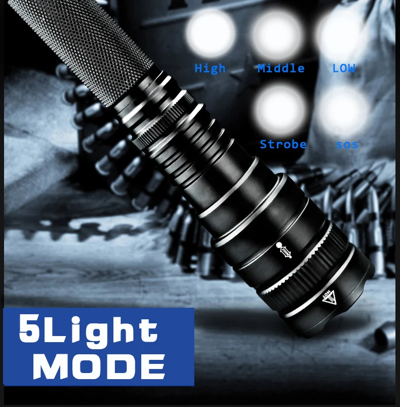 Tanie 80000 lumenów światła xhp70.2 najbardziej potężne latarka led Zoom wodoodporna xhp50 latarka 2*18650 akumulator na latarka myśliwska