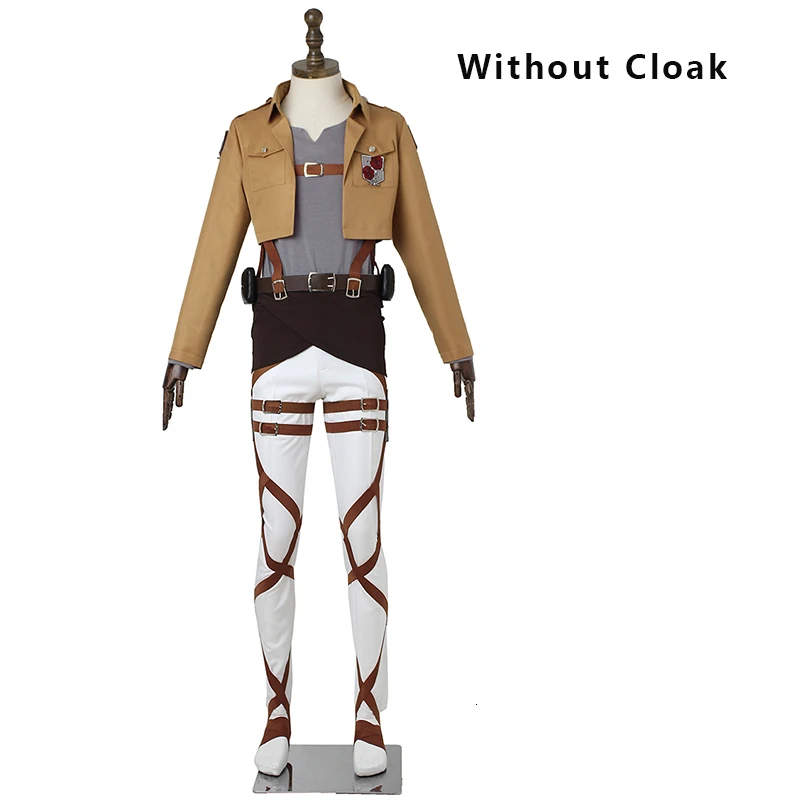 without cloak boots Аниме Shingeki No костюм Kyojin Attack On Titan Косплей точка Pixis неподвижный корпус коммандер куртка сапоги рубашка Хэллоуин Взрослый - Цвет: without cloak boots