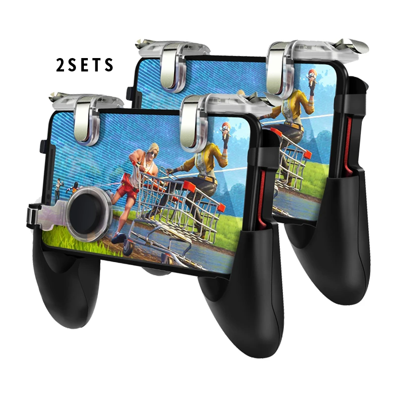 2 sets Данные лягушка для игры Pubg геймпад для мобильного телефона игровой контроллер l1r1 стрелок триггер Кнопка огня для IPhone для свободного огня - Цвет: 2 sets