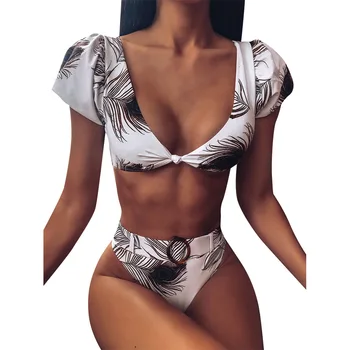 

Bikinis Set Summer Sexy Swimwear Women Bikini Floral Print Sexy Bathing Suits 2020 Plus Size Swim Suit