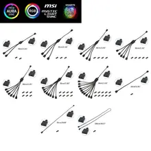 5v 3pin interface cabo de extensão transferência rgb divisor para asus msi placa-mãe aura sync hub