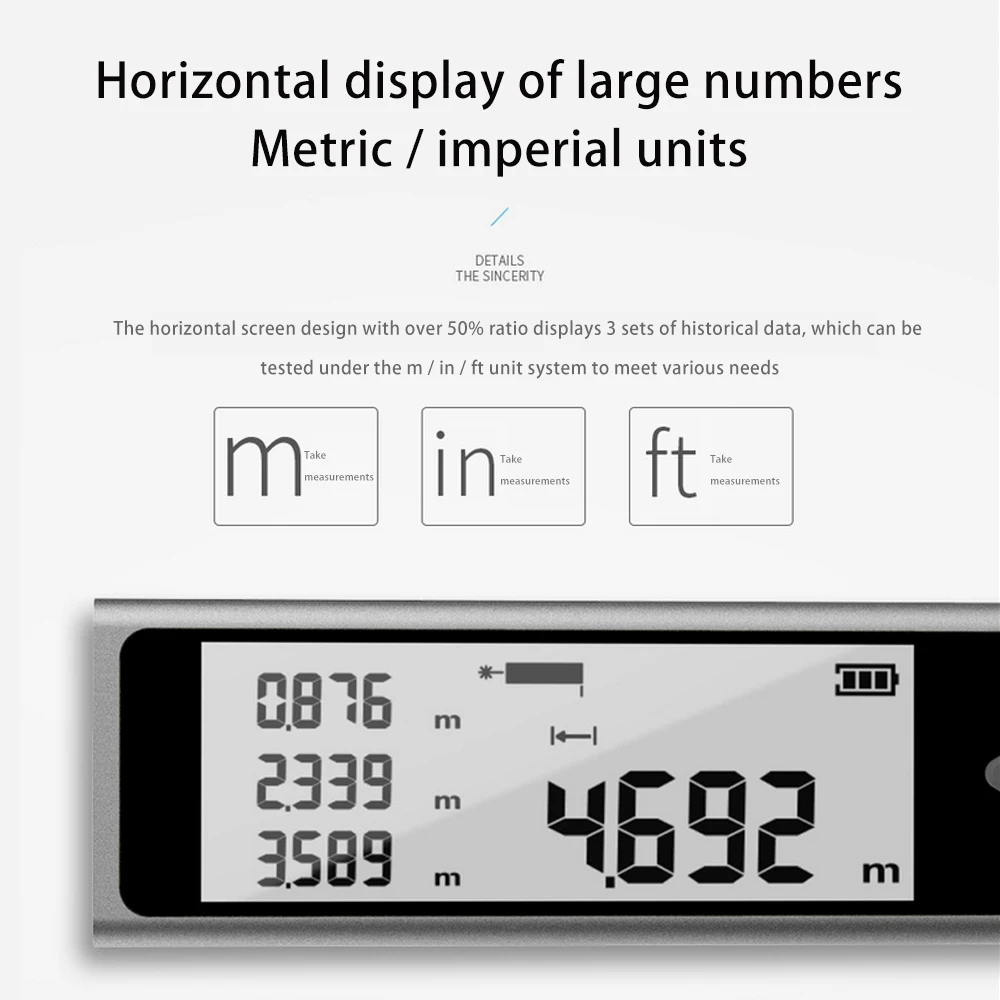 MiLESEEY M120 40M Bluetooth Laser Distance Meter Range Portable Rangefinder Hnadheld Distance Finder Tape Measure Ruler Device
