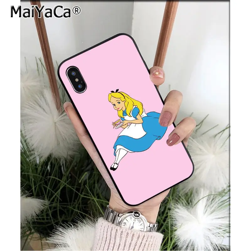 Мягкий силиконовый чехол для телефона MaiYaCa Alice in Wonderland Cheshire Cat из ТПУ для iPhone 8 7 6 6S Plus X XS MAX 5 5S SE XR Mobile Cover