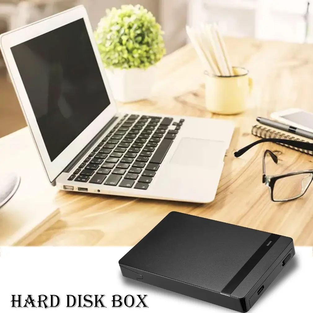 Жесткий диск корпус мобильный жесткий диск коробка USB3.0 к SATA Hardisk с USB C кабелем для Windows для Mac OS