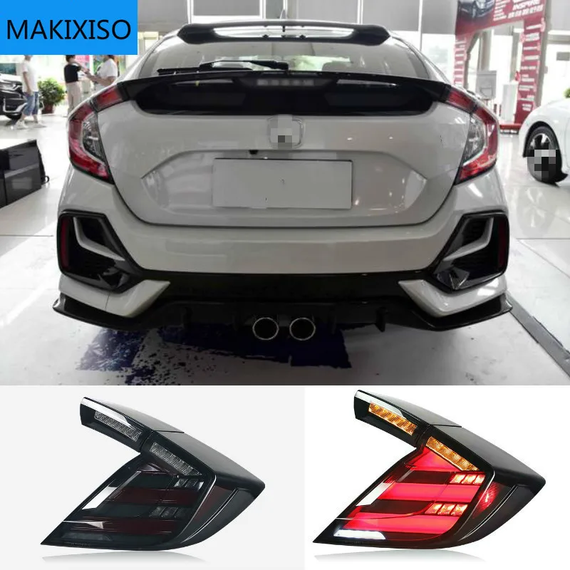 

Car Styling Taillight Tail lights For Honda Civic Type R 10th hatchback 2020 2021 DRL+ Dynamic Turn Signal + Reverse + Brake LED