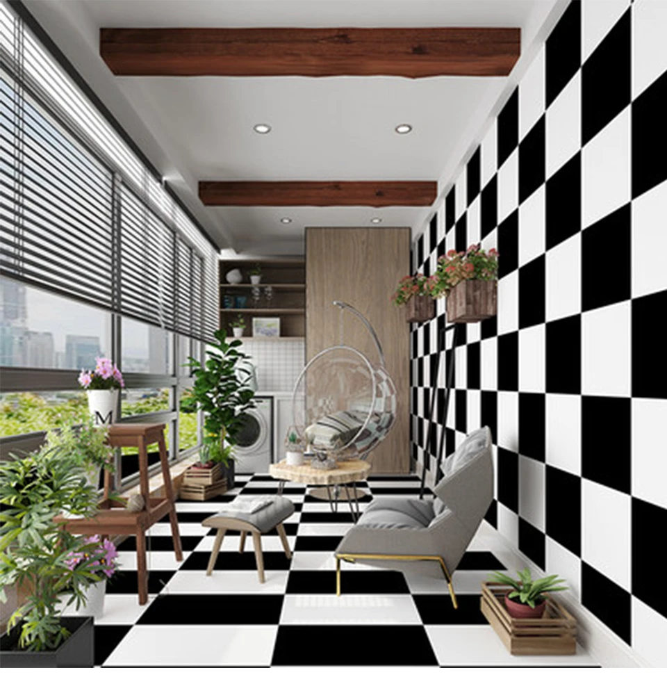 Waterproof Floor Stickers Self Adhesive Marble Wallpapers Bathroom Wall