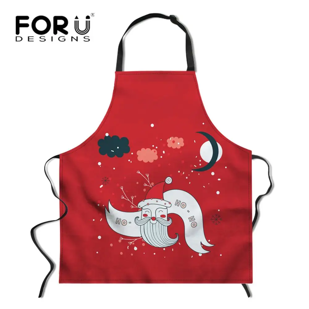 FORUDESIGNS Merry Christmas кухонные женские фартуки маслостойкие шеф-повара Pinafore барбекю вечерние Кухонный Фартук инструменты для уборки дома - Цвет: L501R