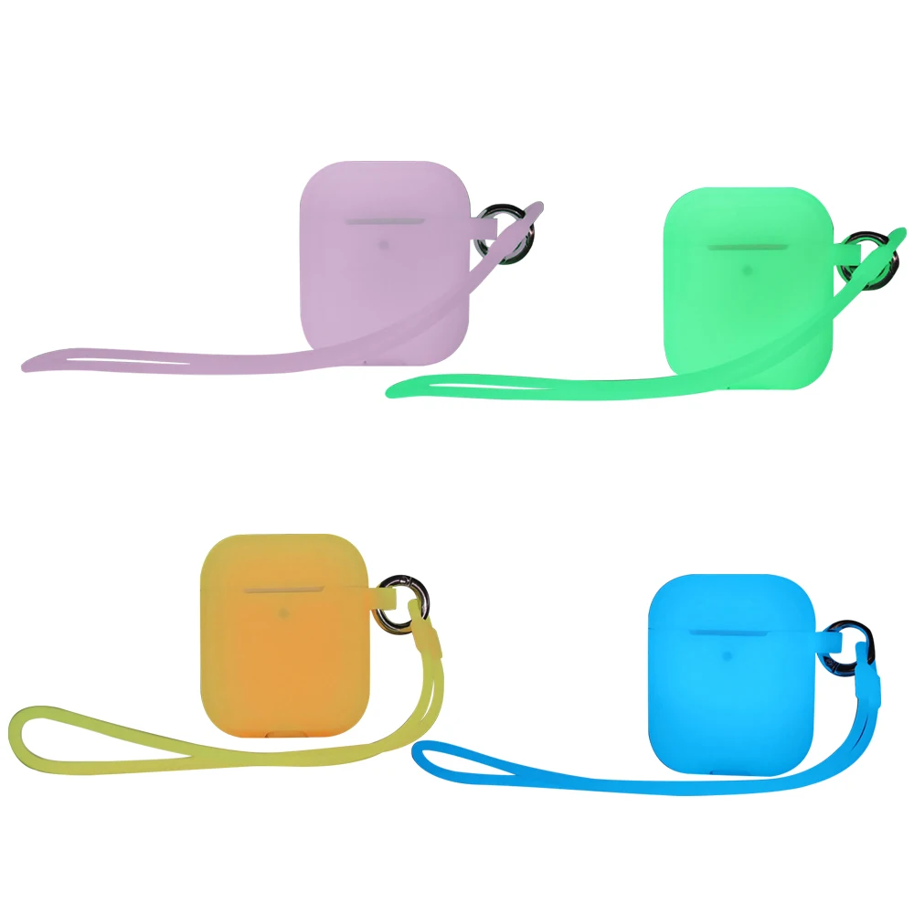 Чехол для наушников AirPods 1/2 беспроводные наушники bluetooth защитный ночной флуоресцентный чехол для Air Pods Cover