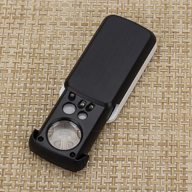 Magnifier 30X 60X 90X With LED UV Jewelry Appraisal Reading Magnifying Glass High Magnification Acrylic Optical Lens Loupe