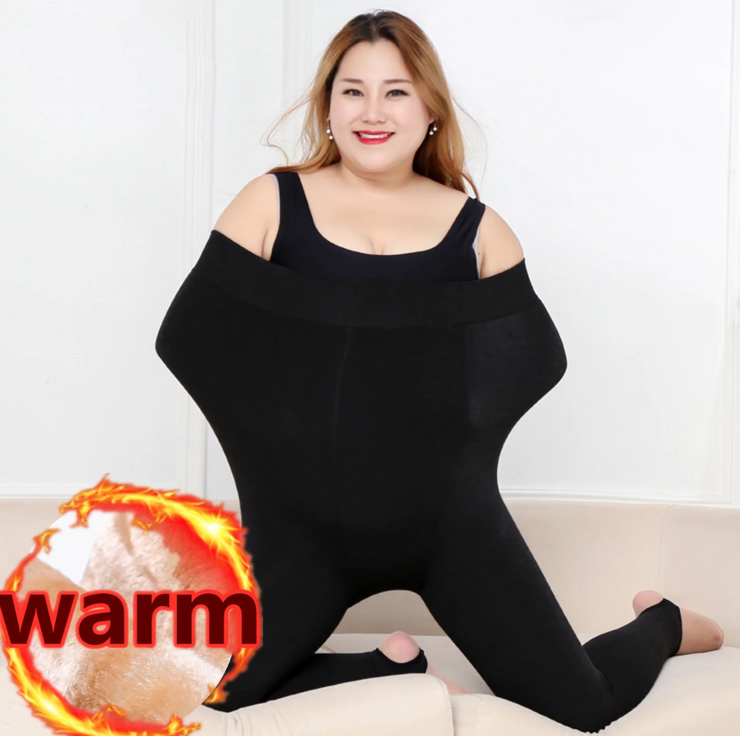 

S-6XL PLUS SIZE Leggings warm Velvet Legging New High Elastic Thicken Lady's Warm Black Pants Skinny Pants For Women Leggings