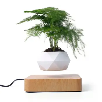 

Hot Sale Levitating Air Bonsai Pot Rotation Planters Magnetic Levitation Suspension Flower Floating Pot Potted Plant Desk Decor