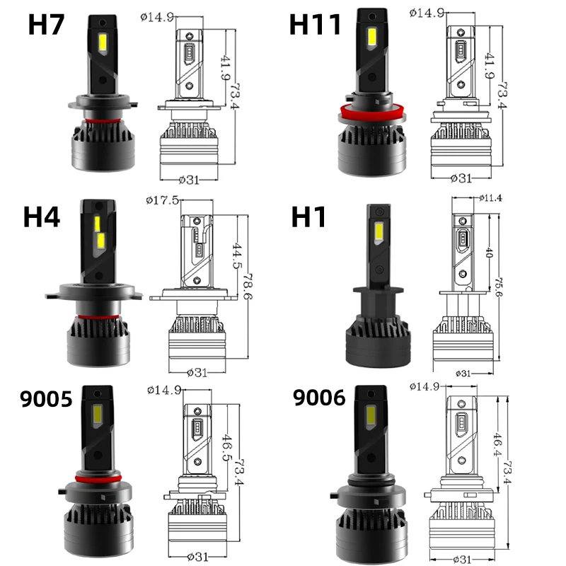 F3 90W H7 Led Canbus 10000LM высокое Мощность фар H1 H4 H8 H11 9005 9006 Hb3 9004 9007 H13 9012 Светодиодная лампа