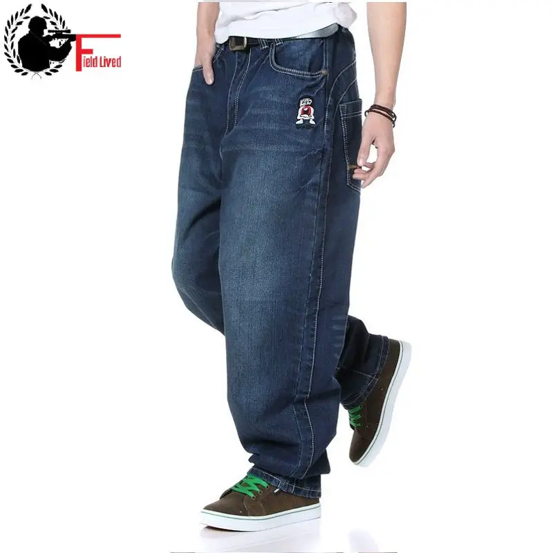 Trouser Jeans Palazzo-Pants Harem Loose Wide Baggy Streetwear Male Plus-Size Mens Denim