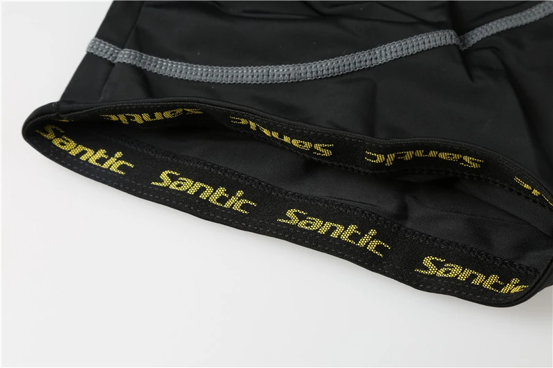 Santic Cycling Padded Shorts Summer Soft Thin Breathable Cycling Tights Quick Dry Men MTB Short Pants Black Anti-pilling S - 3XL (1)