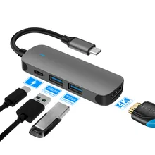 USB Type C Hub 3.0 USB C 4K HDMI pour Apple Macbook iPad Pro 11 2020 Air 4 Huawei Matebook PD chargeur Multi USB C Adaptador