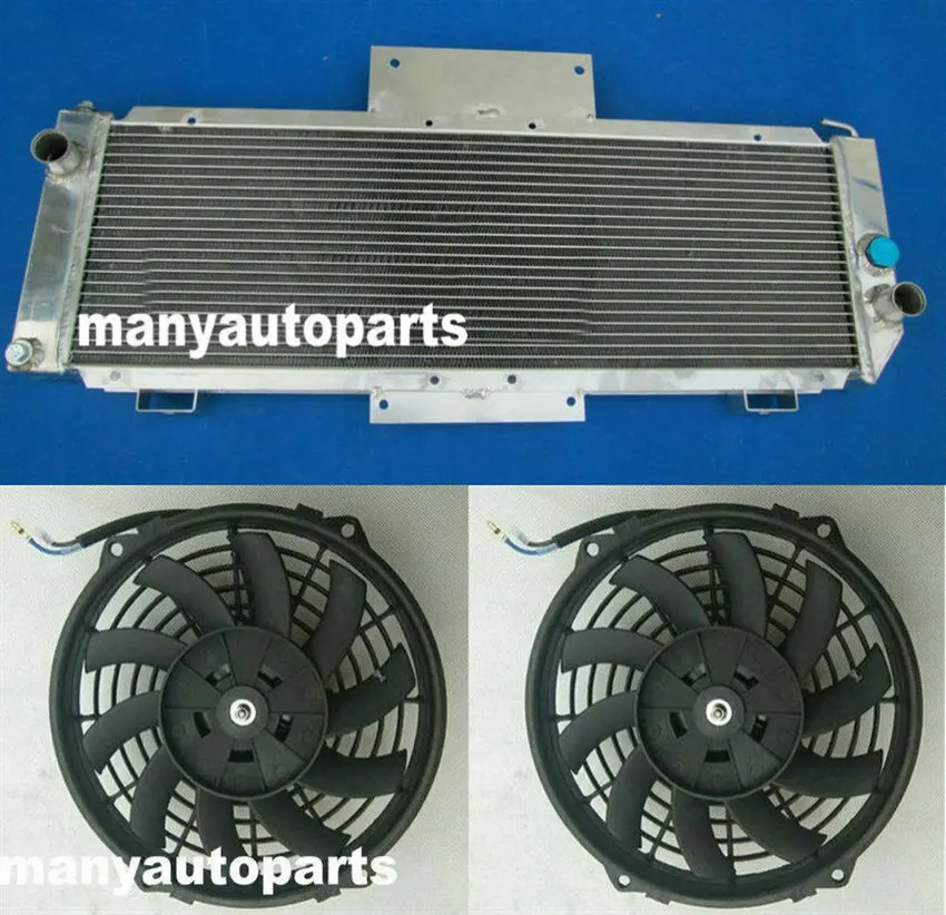 radiator and 2fans Радиатор из алюминиевого сплава для Renault Alpine A310 V6 1977-1985 78 79 80 81 - Цвет: radiator and 2fans